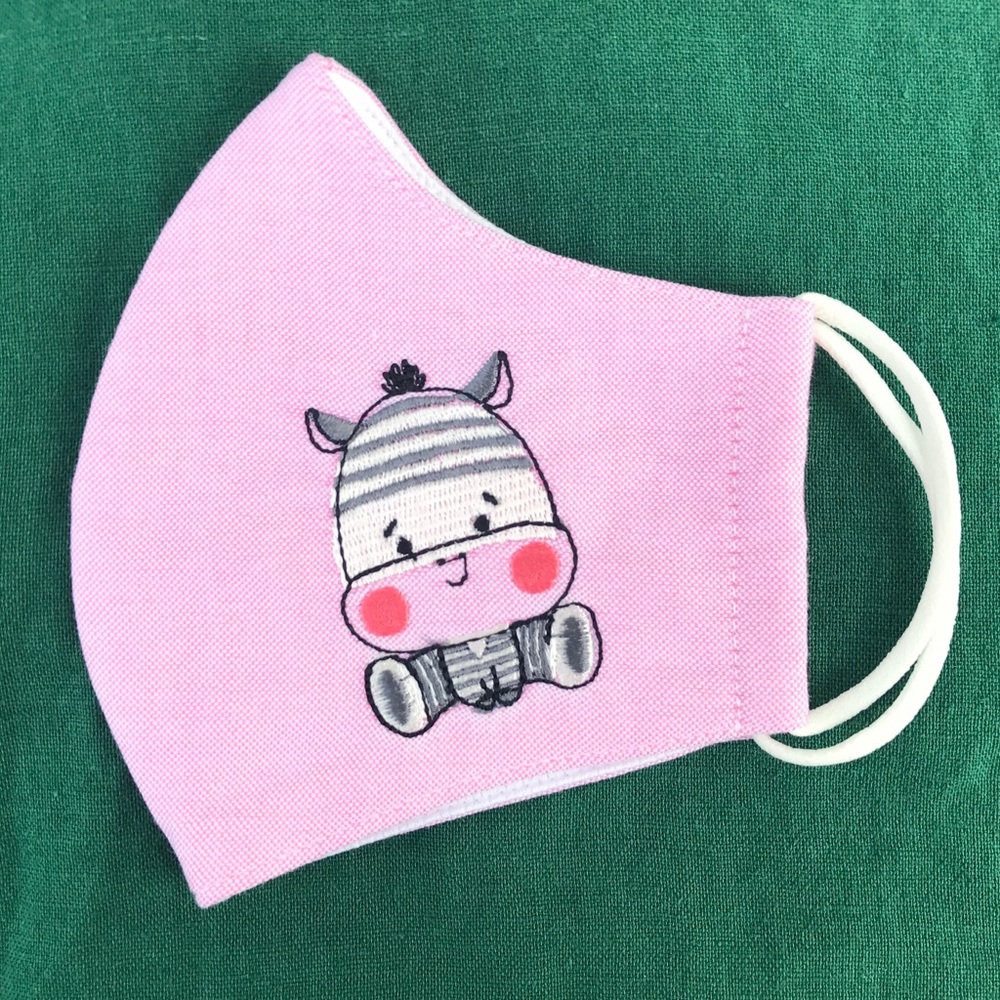 Embroidered Cotton Face Mask for Kid